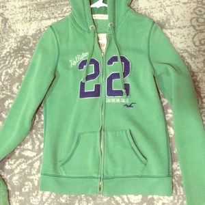 green Hollister hoodie
